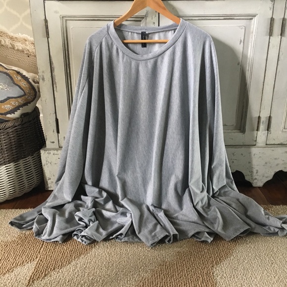SOLD OUT! Boho Grey Cotton Tunic Pullover Sweater - Picture 4 of 8